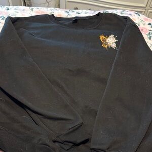 Black Sweatshirt with Butterfly